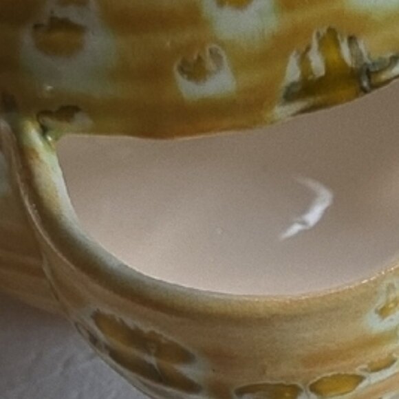 Vintage Yellow Ceramic 5 Pocket Planter/Strawberry Pot - Picture 3 of 10